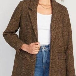 Old Navy Dark Brown Tweed Blazer